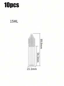纖細滴管瓶 5ml/10ml/15ml/20ml/30ml/50ml 空可擠壓眼藥水瓶，空可擠壓眼藥水瓶，寵物可擠壓液體滴管瓶蓋，適合返校與旅行，便攜輕巧 - 旅行配件，便攜旅行瓶，尖頭凝膠瓶可擠壓滴管瓶透明塑料瓶，紋身用品，適用於液體墨水油畫藝術與手工藝透明，旅行配件，旅行必需品 - 彩色 - 查看 12