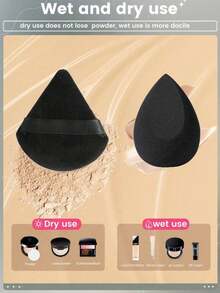 6/1pc Makeup Sponges: 2 Makeup Sponge + 2 Velvet Powder Puffs + 2 Mini Makeup Sponges, Multi-Functional Makeup Tools, Makeup Powder Puffs, Dry & Wet Use Makeup Sponges, Blush Puff, Loose Powder Puff, Suitable For Liquid Foundation, BB Cream, Concealer, Face Cream, Foundation, Suitable For All Skin Types - Multicolor - View 5