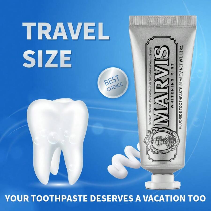 Marvis - Whitening Mint Toothpaste (25ml) - Trong sáng - Xem 1