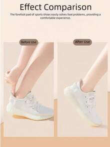 2 Pairs - Unisex Reusable Cushion Forefoot Pads - Anti-Friction Half-Size Insoles - Shoe Size Reducer - Non-Slip Shoe Inserts - Suitable For Sneakers, Casual Shoes, Outdoor, Commute, Sports, Office, Gym, Holiday, Wedding, All Seasons - Multicolor - View 10