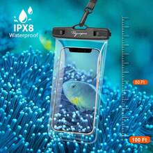 Waterproof Pe Pouch Bag - 7.5in Waterproof Pe Case For Beach Travel, IPX8 Cellpe Dry Bag With Lanyard For IPe 16 15 14 Pro Max Galax25+ S24+ Pixel 10 Pro, Cruise Essentials 2025,44289563 - 黑色 - 查看 5