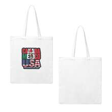 Canada USA Mexico 2026 World Cup Flag Text Canvas Tote Bag,  World Cup Fans Reusable Shopping Bag, Casual Patriotic Shoulder Bag - 白色 - 查看 3
