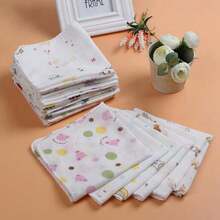 10 Gauze Square Towels, 100% Pure Cotton, Soft And Comfortable, Suitable For Bathing. - 10pcs - View 3