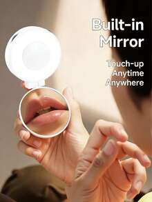 1pc 3-In-1 Magnetic Selfie Light, Magnetic Selfie Fill Light, Phone Mirror Selfie Light, 360° LED Selfie Ring Light With Sticky Ring, Portable Pocket Light, Makeup Mirror, Phone Holder, 3 Brightness Levels, Rechargeable, Suitable For Photography/Vlog/Makeup/Video Calls, Gift For Friends And Family (1pc/Ring, Square, Minimalist Style) Magnetic Fill Light - Multicolor - View 9