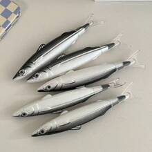 1支创意趣味比目鱼造型圆珠笔，海洋系列鱼形笔，礼品文具 - 彩色 - 查看 2