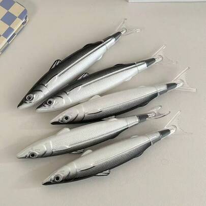 1支创意趣味比目鱼造型圆珠笔，海洋系列鱼形笔，礼品文具