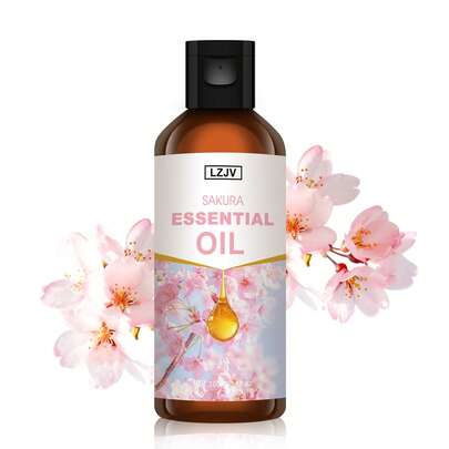 LZJV 100毫升/3.4液盎司，30毫升/1.0液盎司樱花香氛精油，持久留香，适用于身体护理，滋养柔滑肌肤。可用于面部、头发、肌肤和身体。可搭配香薰机/香薰石使用，适用于居家、车载及户外旅行。