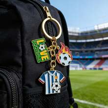 1 Peça - Chaveiro de Futebol da Copa do Mundo de Liga, Acessório de Pendurar na Bolsa, Lembrança de Fã, Presente Perfeito para Torcedores de Futebol - Visão 7