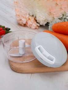 1 件装手动压蒜器双刀片蒜泥器压碎器 - 淺藍色 - 查看 6