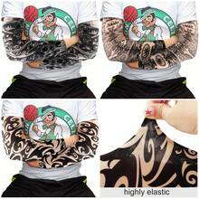 Elastische Tattoo-Armstulpen - UV-Schutz Kühlende Armstulpen - Seidig glatte Fahrrad-Armstulpen - Geeignet für Outdoor-Aktivitäten, Angeln, Radfahren, Wandern. Geeignet für Männer und Frauen - Verschiedenfarbig - Übersicht 8