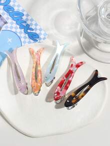2pcs Cute Sweet Fish & Duck Bill Hair Clips, Suitable For Daily Use - Multicolor - View 5