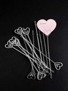 50 chiếc kẹp thiệp hình hoa trái tim - Chất liệu nhựa bền, đa chức năng, hoàn hảo cho đám cưới, Ngày Valentine, lễ đính hôn, tiệc cô dâu và các dịp khác. - Nhiều kiểu dáng - Xem 2