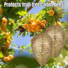 5pcs Of Simulated Wasp Nests - Natural Wasp Deterrent For Outdoor Hanging Fake Nests, A Device To Deter Wasps Suitable For Gardens, Patios, Porches, And Yards. An Excellent Solution For Bee Prevention - A - View 2