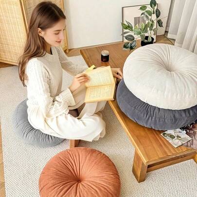 4pcs Thick Large 45cm Round Floor Cushion, Yoga Meditation Seat Pad, Soft & Comfortable, Bohemian Style, Decorative Throw Pillow, Outdoor Mat, Essential For Yoga & Reading, Holiday Gift, Party Decor