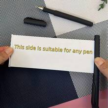 Interessanter selbstständiger Schiebetintenstift - kreatives, einzigartiges Büro- und Prüfungsschreibwerkzeug, mit einziehbarem Kugelschreiber und einziehbarem Memo-Stift, geeignet für versteckte Notizbücher, 0,7 mm Feinspitze, Blautinte-Nachfüllung, Metallklipp-Stift, mit abnehmbarem Papier, kann zum Kopieren von Lernnotizen verwendet werden - A - Übersicht 2