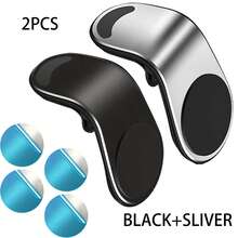 Universal L-Shaped Magnetic Phone Holder - Strong Adsorption, Adjustable Angle, Air Vent Mount, Compact Design - Car Phone Holder, And Stable L-Shaped Magnetic Car Phone Holder - Air Vent Mount Holder, Universal Adsorption - Enjoy Hands-Free Driving Convenience, Creative Magnetic L-Shaped Air Vent Car Phone Holder, Aluminum Alloy Material, Multiple Colors Available, Suitable For All Car Models Air Vents And Smartphones - Multicolor - View 15