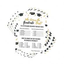 Class Of 2026 Graduation Bingo Game Set, Graduation Party Interactive Cards, Paper Printed Game Props, For 2026 Graduation Gathering Ceremony Events, Multi-Player Party Tabletop Games, Party Decorations Entertainment Supplies - Style 1 - View 8