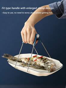 1/3件套厨房耐热硅胶隔热垫，不锈钢碗夹，多功能耐热隔热垫，防滑厨房硅胶夹，适用于碗、盘子、锅具 - 彩色 - 查看 5