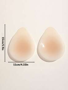 1 Pair Seamless Self-Adhesive Anti-Friction Washable Nipple Covers, Suitable For Swimwear, Clothing Coverage, Camisoles, Beach, Spa, Travel, Vacation, Water Parks, Swimming Pools, Camisoles, Daily Wear, Bathing - Teardrop Shape - View 4