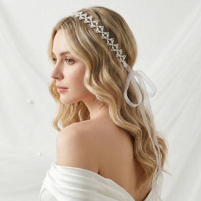 优雅珍珠发箍，新娘婚礼发饰