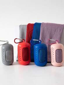 1 Set Multicolor Cooling Sports Towel, Foldable And Convenient Silicone Storage Towel, Sweat-Absorbent And Quick-Drying, Suitable For Outdoor Sports, Gym, Home Fitness, Travel, Outdoor Activities, Wiping Sweat, Summer Outdoor Activities, Swimming And Fitness, Sports Handkerchief, Gym Essential And Outdoor Sports Necessity, Best Gift For Wife, Girlfriend, Mother, Holiday Gift, Birthday Gift, Mother's Day Gift - Multicolor - View 10