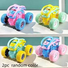 Monster Truck Toys For Ages 2-4, Friction Cars For Toddlers 1-3 Push And Go 360° Rotating Stunt Car For 2+ Year Old Boys Girls Gifts (2 Pack - Random Color) - Multicolor - View 10