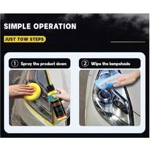 HGKJ RG316 Car Headlight Cleaning Agent And Refresher, Car Headlight Restoration Liquid, No Need For Polishing, Car Headlight Housing Aging Cleaning Agent, Headlight Lens Yellowing Polishing Agent, Car Coating, Headlight Cleaner, Headlight Yellowing And Scratch Repair Polishing Tool Kit (30/100ml) - Multicolor - View 12