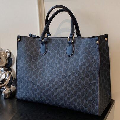 1 pezzo Set di borsa a tracolla di grande capacità DEDOO, stampa a contrasto di colore alla moda, grande capacità con design con cerniera, adatta per