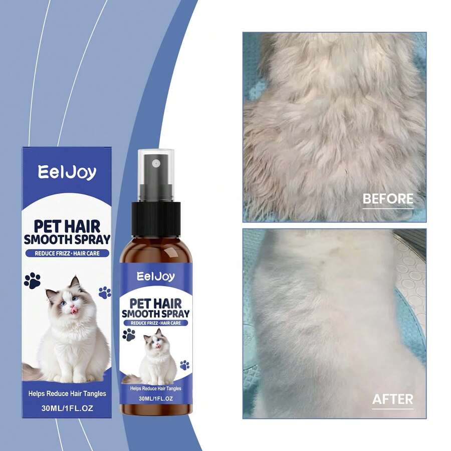 Pet Fur Smoothing Spray, Nourishing Cat & Dog Hair Care, Makes Fur Soft, Fluffy And Tangle-Free - View 1