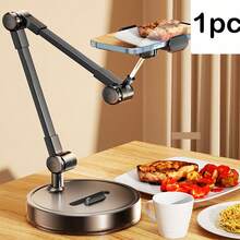 Giá đỡ điện thoại để bàn bằng kim loại hợp kim, 1 chiếc, có thể điều chỉnh, đa khớp, dùng để quay phim từ trên cao, giá đỡ điện thoại bằng kim loại (thích hợp cho phát trực tiếp, học trực tuyến, vlog, v.v.) Quà tặng Ramadan/Eid, Quà tặng Phục sinh, Quà tặng mùa xuân, Quà tặng sinh nhật, Giá đỡ điện thoại thông minh, Giá đỡ sắp xếp điện thoại, Nhiều kiểu dáng. - màu đen - Xem 3
