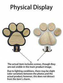 Wooden Paw Print Bathrobe Hook, Vintage Wall-Mounted Bathroom Accessory, Decorative For Bedroom, Fashionable Wooden Surface, Rust-Resistant - Multicolor - View 10