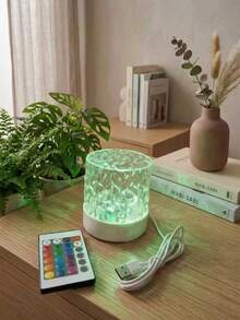 1pc LED Projection Light With Water Wave Effect, Touch/Remote Control, USB Powered, 16 Color Changing Modes, Suitable For Back To School, Valentine's Day, Ramadan, Easter Gifts, Travel Light - Multicolor - View 6