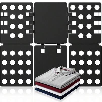 1pc Durable PP Shirt Folding Board - Easy To Flip And Fold T-Shirts, Shirts, Pants And Towels, Saves Dorm And Drawer Space, No More Wrinkles, Suitable For Travel And Small Spaces