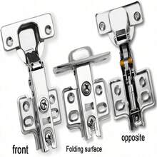 Bản lề tủ 2/4/6 chiếc, bản lề giảm chấn, bản lề phủ toàn bộ tủ kèm ốc vít cho tủ bếp, phòng tắm, phòng ngủ. - Bản lề tủ - 6 cái - Xem 6