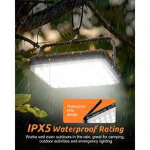 LED Camping Lantern Rechargeable 20000mAh Portable Camping Lights up to 144 Hours and 4 Light Modes IPX5 Waterproof Camping Essentials for Power Outages Emergency Tent Valentine's Gift - Negro - Ver 7