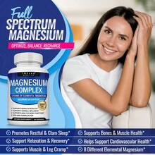 Magnesium Complex 3 Pack – 270 Capsules |   8-In-1 1000mg High Absorption Formula |   Sleep, Calm & Muscle Recovery Support |   Best Value Bundle, Vegan Non-GMO - 3 件裝 - 查看 4