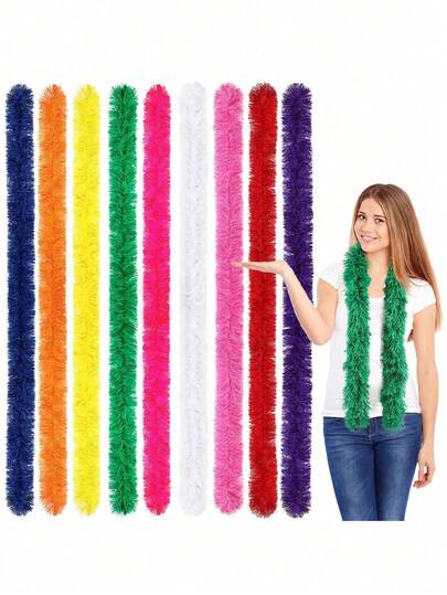 1 phụ kiện rắn giả lông thú nhiều màu sắc, khăn choàng lông vũ nhân tạo nhiều màu, thích hợp cho đám cưới, tiệc sinh nhật, họp mặt gia đình, Giáng sinh, Halloween, Ngày lễ tình nhân, Lễ Tạ ơn và trang trí lễ hội, dùng cho cosplay, trang trí sân khấu, phụ kiện đội đầu cho lễ hội, phụ kiện quần áo, trang trí khăn quàng cổ.