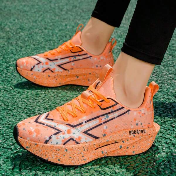 New Casual Sports Shoes With Elastic Midsole, Cushioning & Shock Absorption, Soft Bottom Breathable Running Shoes, Unisex
