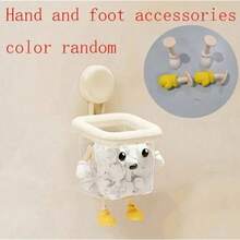 1PC Multi-Functional Storage Jar - Strong Suction Cups Equipped, Adorable Cartoon Style, Funny Random Color Matching - 1pcs - View 8