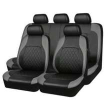 Full Set PU Leather Car Seat Covers, Single-Line Diamond Quilted PU Leather Upholstery, Suitable For Airbags, Breathable And Durable, Water-Resistant, Prevent Car Seat From Stains, Dust And Liquid Splash - Seat Covers - View 14