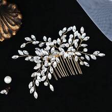 Lược cài tóc pha lê thủ công thanh lịch, phụ kiện tóc cô dâu cho đám cưới. - Nhiều màu - Xem 5