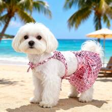 狗狗泳衣套装，宠物比基尼套装，中小型犬沙滩装 - 彩色 - 查看 14