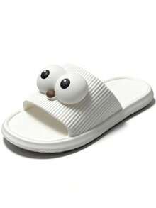 Dép đi trong nhà thoải mái, độc đáo với thiết kế hình mắt, dành cho cả nam và nữ, chất liệu EVA | Mềm mại và thoải mái | Siêu nhẹ và chống trơn trượt | Dép đi trong nhà thời trang | Dép đi trong nhà vui nhộn dành cho cả nam và nữ - trắng - Xem 10
