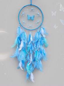 1 pieza Atrapasueños de cristal hecho a mano con mariposa, decoración colgante elegante y creativa, decoración de pared para sala de estar/dormitorio, recuerdo de fiesta festiva, decoración del hogar, estilo bohemio - Multicolor - Ver 13