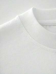 Double-Sided Digital Printed T-Shirt With "" Branding Motif 1Pcs Casual Soft Short Sleeve Pure 100% Cotton  T - Shirt ,Unisex Print Y2K Crew Neck T Shirt For Women, Holiday, Vacation, Spring, Festival,Graphic Tees,Vintage T Shirts,Free Shipping,100% Cotton - 白色 - 查看 3