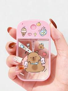 New Cute Capybara Pattern Transparent PET Card Spray Bottle, Perfume Spray Bottle, Makeup Remover Liquid Refill Bottle, Moisturizing Spray Bottle, Suitable For Nail Polish, Makeup Remover, Toner And Cleansers - Multicolor - View 3