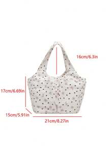 Women's Bucket Tote Bag, Fabric Bag, Beach Travel Vacation Bag, Butterfly Print Small Fabric Bag, Casual Versatile Street Handbag - Multicolor - View 6