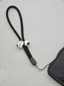 1条可调节可爱熊猫吊坠手机挂绳，适用于手腕、车钥匙、包包、耳机等。 - 彩色 - 查看 1