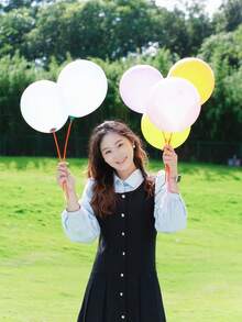 20/50/100pcs Balloon Sticks, Balloon Holders, Macaron Color Plastic Balloon Rods, Balloon Fixers, Suitable For Wedding, Birthday, Party, Anniversary, Christmas Party Handmade DIY Bouquet, Balloon Arch Decoration, Easter Gifts - Multicolor - View 11