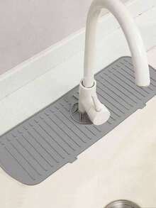 1 Heavy-Duty Non-Slip Sink Mat With 5° Angled Drainage - Foldable Gray Design, Easy-Clean Silicone Material, Suitable For Sinks, Dishwashers, And Washing Machines - Multicolor - View 6